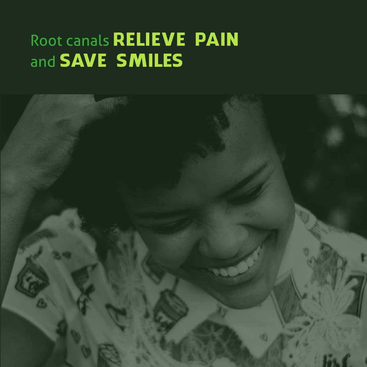 HAVE YOU BEEN smiling through the tooth pain lately? You may need a root canal. Root canals will fix the pain and...
