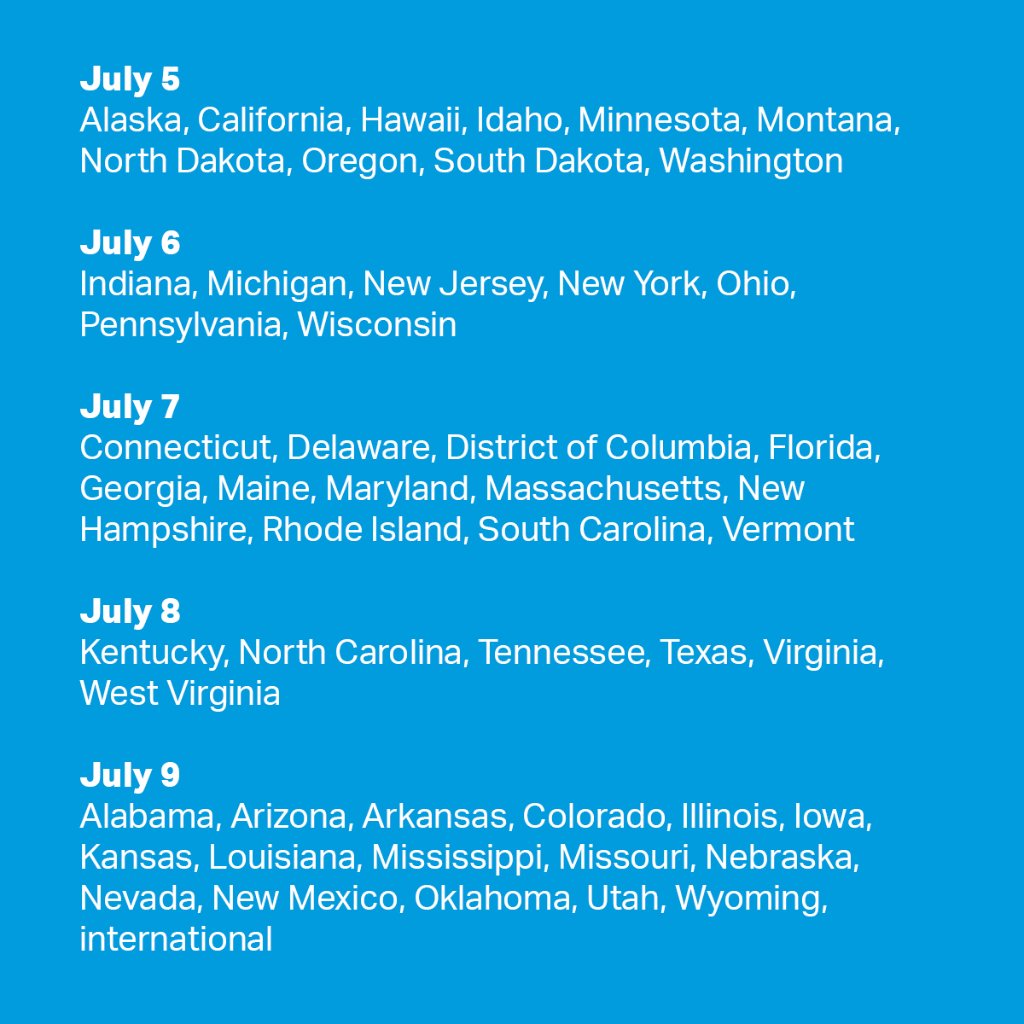 CollegeBoard's tweet image. ⏱ WHEN you can access your AP Exam scores depends on 🗺 WHERE you’ll be next week. Scores will be released at 8 am ET each day. spr.ly/6011DmC3X