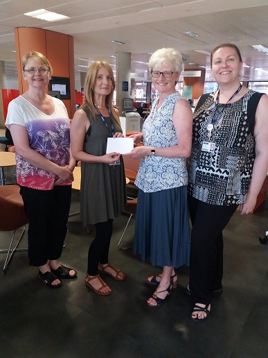 LJMUlibrary's tweet photo. The final winner of the #LJMUTLC18 Library Challenge is Nicola Smith, Learning Officer from the Faculty of Science. Nicola was presented with a £25 Amazon voucher by Carolyn Benny, Jan Burrell and Donna Crookall, the Academic Liaison Librarians who support the Faculty of Science. https://t.co/jraKqMeqbF