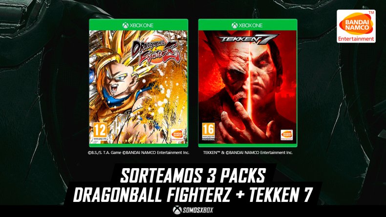 SomosXbox's tweet photo. En @SomosXbox sorteamos 3 packs de 'Dragon Ball FighterZ' + 'Tekken 7' gracias a @BandaiNamcoES. Haz RT a este tweet y síguenos a ambos para participar https://t.co/3fWcmUMckd #SomosXboxLucha https://t.co/iAMAJWXY2B