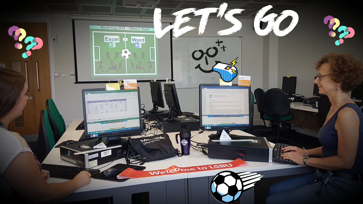 Let's go! What score can we get to before the final whistle?  World Cup inspired competition of @Office  Excel Vs Word 2016 using @GMetrixSMS Fun preparation for @Certiport #MOS exams! #Contest #GMetrix #MicrosoftOffice #Excel #Word #teamLSBU #CreativeSpirit #exams #learning