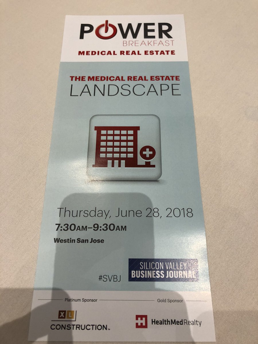 svbizrobert's tweet photo. Ready for @svbizjournal The Medical Real Estate Landscape power Breakfast #SVBJ @WestinSanJose @AlaskaAir @XLConstruction @HealthMedRealty https://t.co/nRv4m950oA