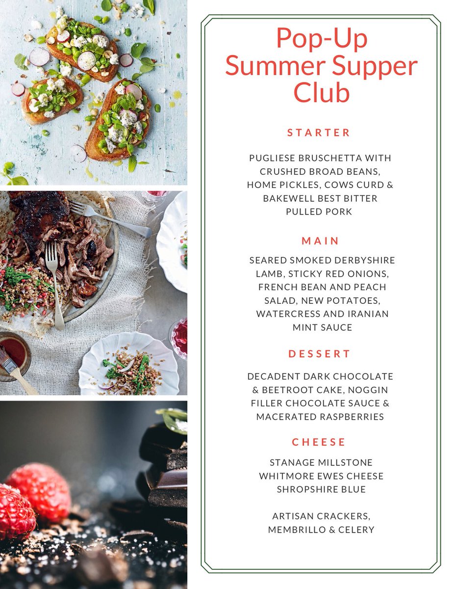 ⚡️Final Menu ⚡️

Really looking forward to our summer pop up with the fab <a href="/peakales/">Peak Ales</a> tomorrow night. Grab the final tickets and come and join our four course feast in the brand spanking new micro brewery <a href="/peakalesvc/">peakalesvc</a>
#derbyshire #sheffield #peakdistrict #supperclub #shoplocal