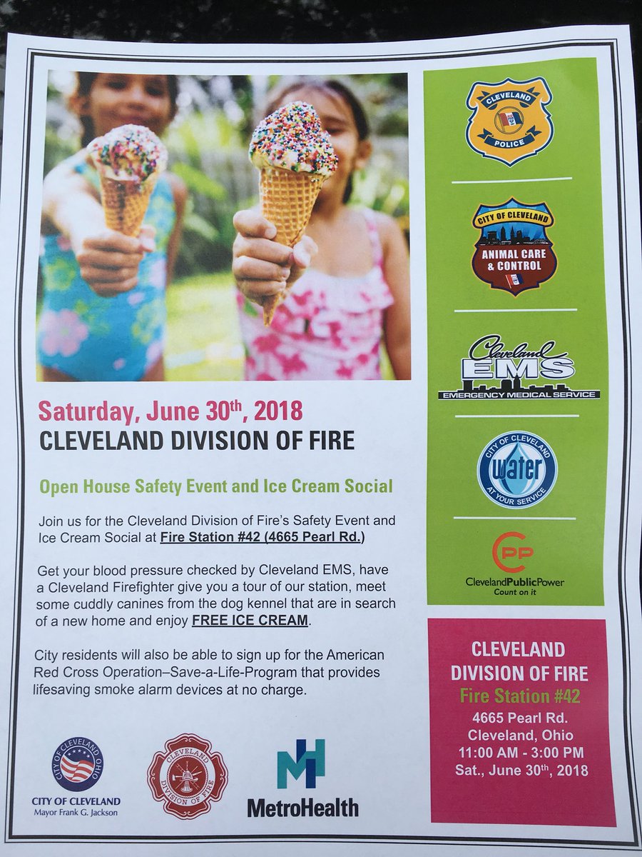 fire plus ice on Clevelandfire On Twitter I Scream You Scream We All Scream For Ice Cream Cle Will Host First Of 4 Ice Cream Socials This Sat June 30 11a 3p At Cle Fire Station