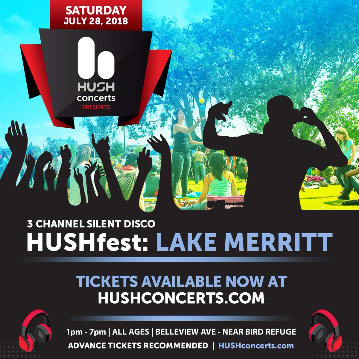 🌟Announcing 🌟
HUSHfest: Lake Merritt

Join #HUSHconcerts at the #LakeMerritt #Pergola for an #Oakland #HUSHfest featuring DJs from multiple #BayArea crews! $10 PresaleTickets!---> eventbrite.com/e/hushfest-lak…