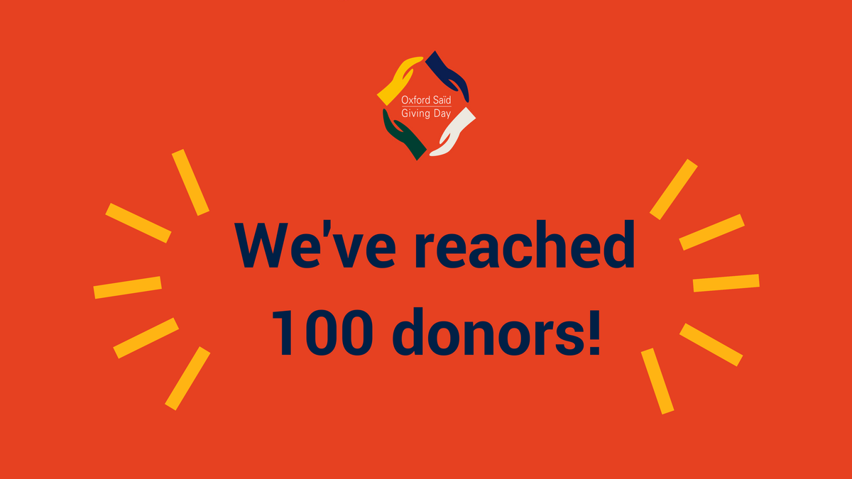 OxfordSBS's tweet photo. Thanks to our first 100 donors! So far we have raised over £13,000. But we're not done yet, go to https://t.co/ChPZG4btbH to see how you can get involved. #SBSCreateImpact https://t.co/OboOx81VDy