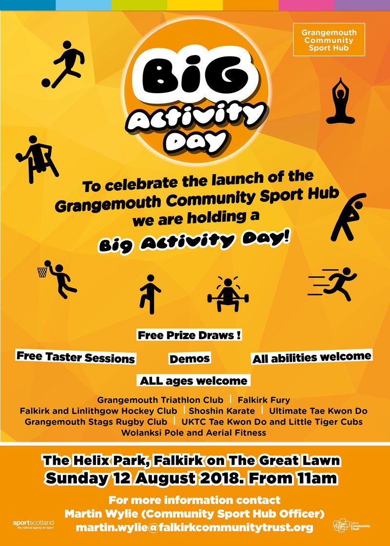 Falkirk Community Sport Hubs (@martin_csh) on Twitter photo Only 6 weeks to go until the Grangemouth Community Sport Hub Big Activity Day! Lots activities available for free! Come along and have some fun! <a href="/Furybball1/">FalkirkFury</a> <a href="/FalkirkLgowHC/">FalkirkandLinlithgowHC</a> <a href="/grangemouth22/">GrangemouthTriathlon</a> <a href="/MariaUKTC/">Miss M Risk</a> @ShoshinKarate <a href="/FalkirkSport/">Falkirk Active Schools & Sports Dev</a> <a href="/Grangemouth_RFC/">Grangemouth Stags</a> @FalkirkBelles <a href="/team_bcg/">Miss scott</a> Only 6 weeks to go until the Grangemouth Community Sport Hub Big Activity Day! Lots activities available for free! Come along and have some fun! <a href="/Furybball1/">FalkirkFury</a> <a href="/FalkirkLgowHC/">FalkirkandLinlithgowHC</a> <a href="/grangemouth22/">GrangemouthTriathlon</a> <a href="/MariaUKTC/">Miss M Risk</a> @ShoshinKarate <a href="/FalkirkSport/">Falkirk Active Schools & Sports Dev</a> <a href="/Grangemouth_RFC/">Grangemouth Stags</a> @FalkirkBelles <a href="/team_bcg/">Miss scott</a>
