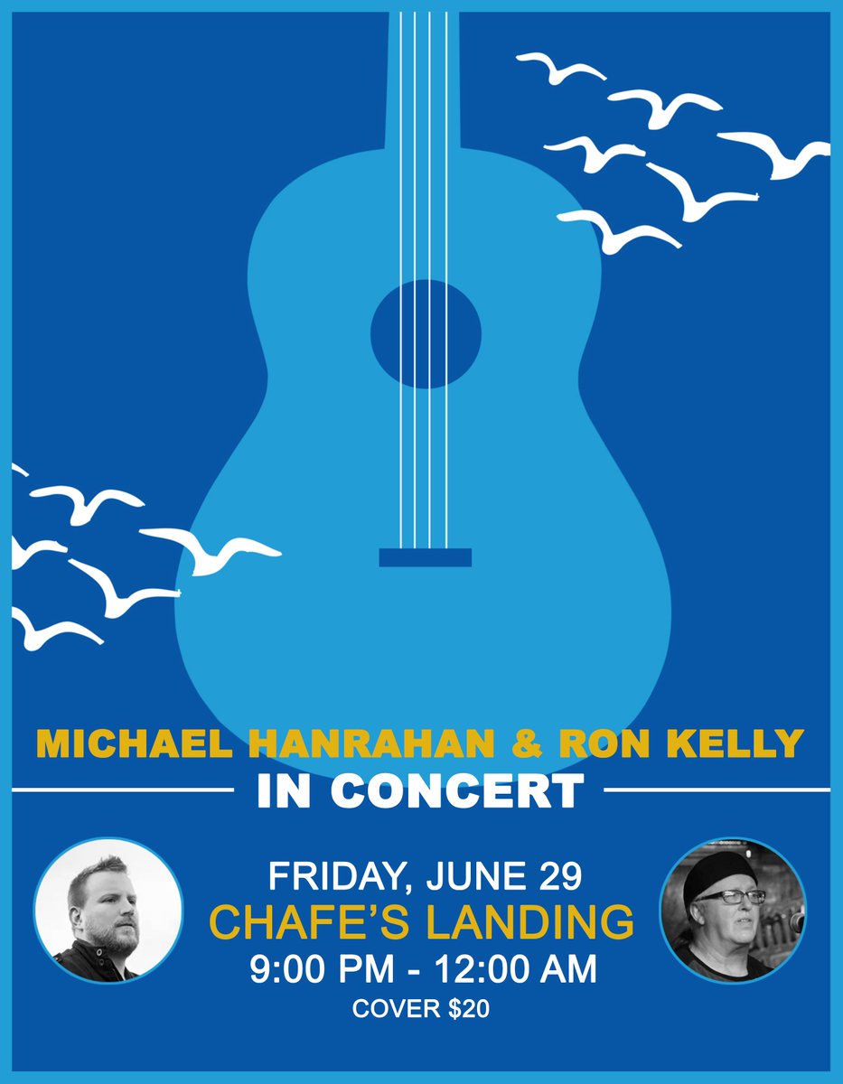 Make sure you catch Michael Hanrahan and Ron Kelly in concert at <a href="/ChafesLanding/">Chafe's Landing</a> Restaurant this Friday at 9pm! Be there! <a href="/NLLiveEvents/">NL Live Events</a>  #NLmusic #livemusic