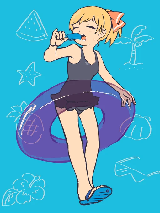 夏ルーミア #深夜の真剣お絵描き60分一本勝負 