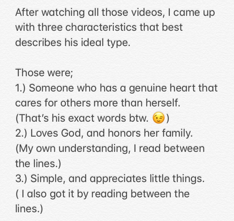 I’ll start with Donny’s ideal girl.(If you want to know what videos, you can find it on YouTube.The vids were "sabihan ng crush" which was uploaded by myxph and some interviews.Can’t remember the titles and channel.)