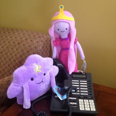 NENSugarloaf's tweet photo. This is your behind-the-scenes look at the receptionists at NEN. They can't talk, and they can't dial, but they're cute so we keep them around. #nensugarloaf #adventuretime #princesspuff #sugarloaftoys https://t.co/t4jVYKWsbC