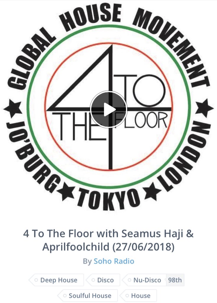 If you missed my interview last night with <a href="/sohoradio/">Soho Radio</a> x <a href="/4tothefloorLDN/">4tothefloor</a> stream it now  below 
m.mixcloud.com/sohoradio/4-to…