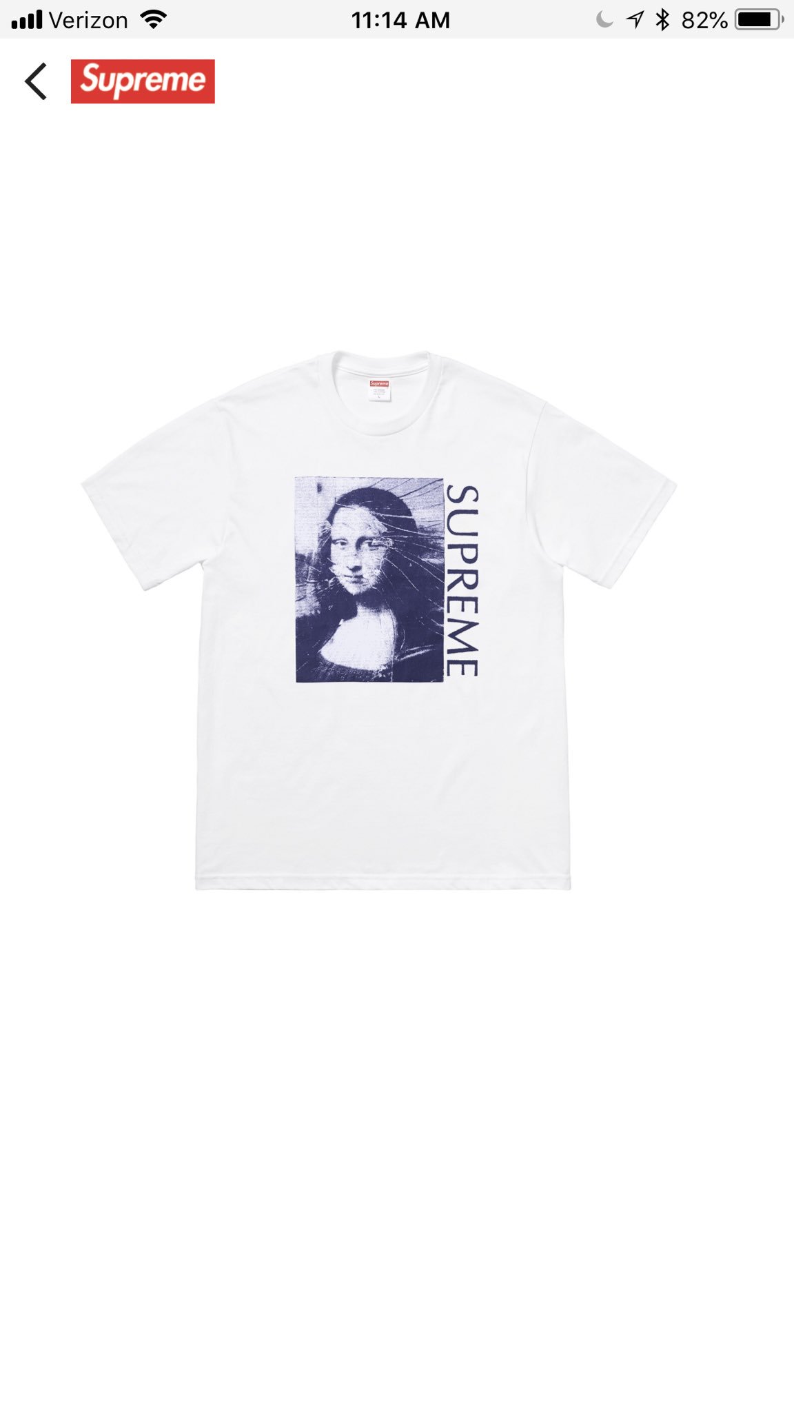Supreme t 2025 shirt mona lisa