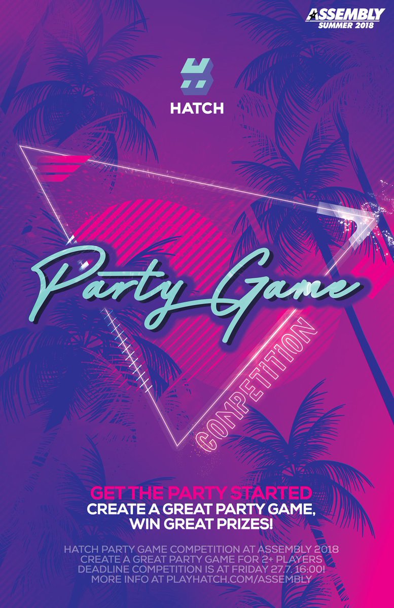 juhanihonkala's tweet photo. We are hosting a Party Game Competition at #AssemblySummer2018 for all new and oldskool game developers out there! Get the party started! #gamedev #mobilegames #oldskool #demoscene #amiga #atari #commodore #c64 #consoles #games #asm2018 #playhatch See: https://t.co/9ixMOp6IsQ https://t.co/zFOTmZpsRI