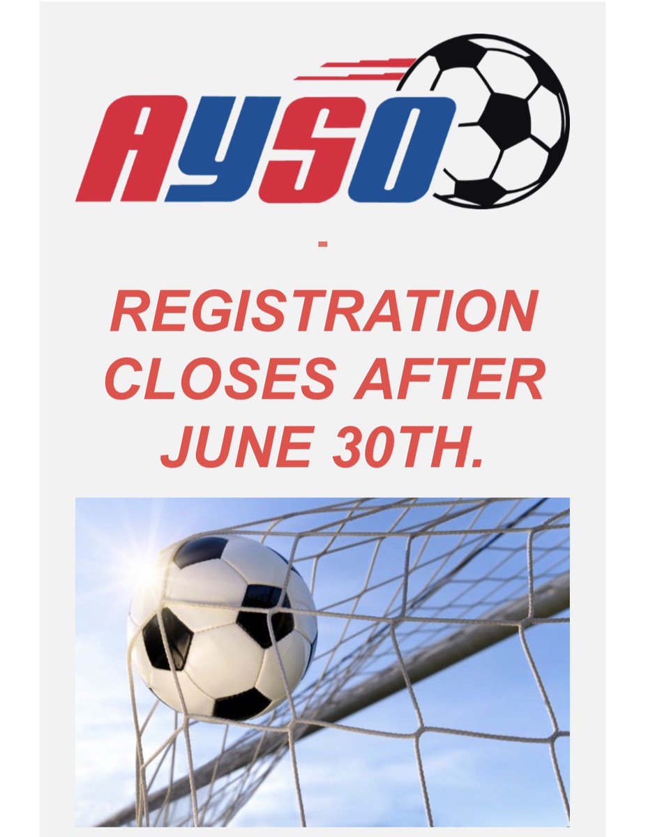 ayso1026's tweet photo. Teams are forming soon and time is running out! Register for Twinsburg AYSO fall soccer now!  https://t.co/MKlRgcxQlr https://t.co/YcWtZK7HHw