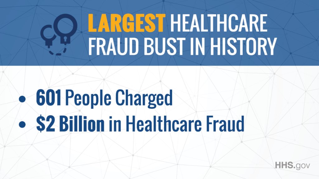 HHSGov's tweet image. #HHS, @OIGatHHS and @TheJusticeDept announce the largest healthcare fraud takedown in history:  go.usa.gov/xUrYj