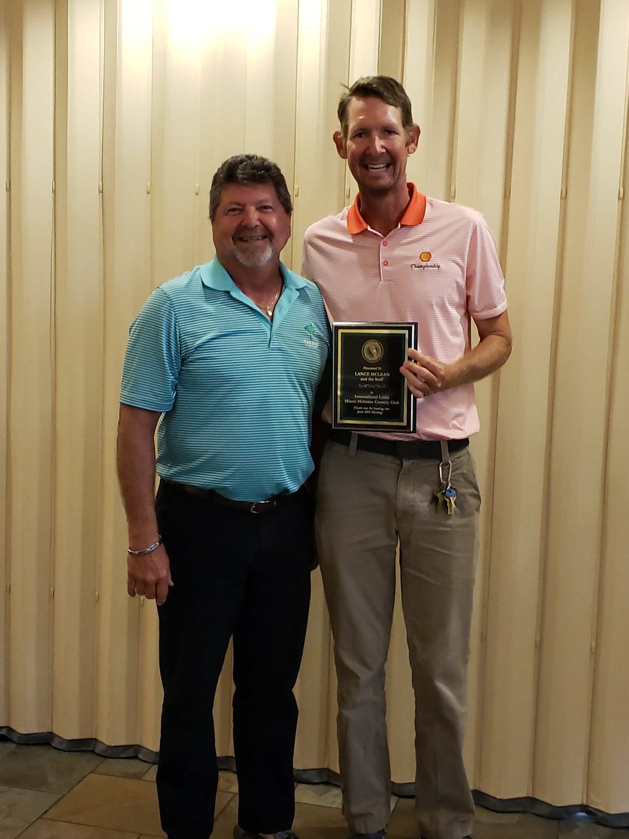 South Florida GCSAA Chapter meeting at Melreese CC presented Lance McLean a plaque for hosting this chapter meeting.  Thanks to Lance and staff for an awesome day!