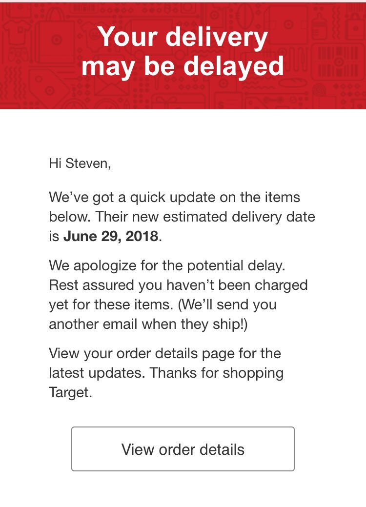 GLSteve2814's tweet photo. What’s the point of two day shipping when it takes 4 days to get to me. I ordered paper from you last week and it took a full 8 days to get to me. @Target  HUGE INCONVENIENCE https://t.co/oOzjXQYmCe