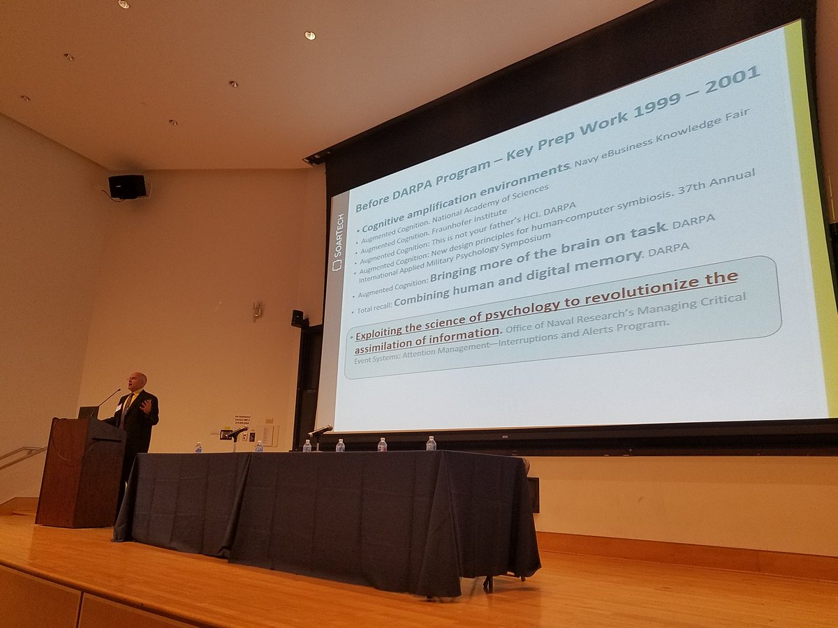 hasanayaz's tweet image. #Neuroergonomics2018 Dylan Schmorrow delivering a history lesson on #augmentedcognition #darpa