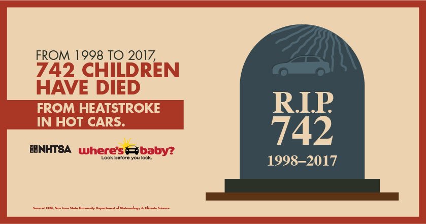 RockyRiverPD's tweet photo. This weekend will be a hot one. Please don’t leave children or pets unattended in the car. https://t.co/00X94G1zyx