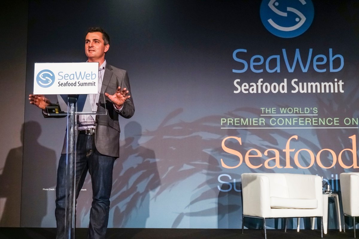 FishWiseOrg's tweet photo. From our CEO Tobias Aguirre moderating the opening plenary to Senior Project Manager Jen Cole’s panel on strengthening worker voice, the @SeawebSummit was a great opportunity to share our work and meet with other leaders in the seafood sustainability movement! #swss18 @SeaWeb_org https://t.co/NsxvYthrip