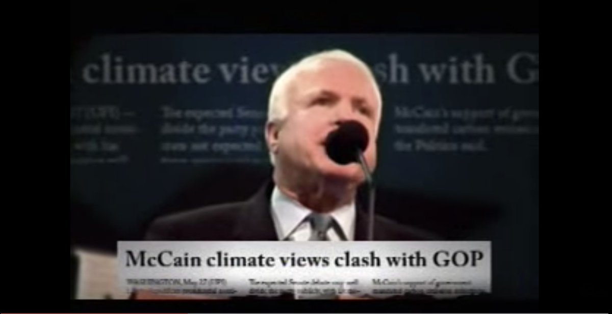 republicEn's tweet photo. On #tbt the #ecoright recalls with great fondness and admiration the dogged attitude @SenJohnMcCain has had for tackling climate change and the pride he took in his #climate record when running for president #thosewerethedays https://t.co/x8RVg3gpqM https://t.co/dJ5OLsgNap