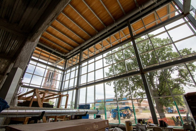 oaklandu's tweet image. Here is a sneak peek of the Oakland Center expansion. 60,000 square feet is being added to the existing 140,000-square-foot frame. The newly renovated O.C. is scheduled to open fall 2018. View the Oakland University Facebook page for more photos. #ThisIsOU