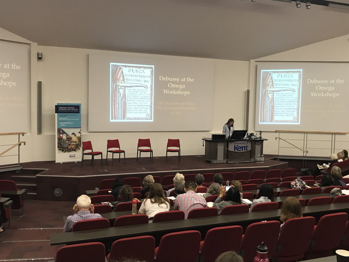 patty_argy's tweet photo. Let's just say that I thoroughly enjoyed Charlotte de Mille's paper "Debussy at the Omega Workshops" for obvious reasons... "rhythm and dynamism" "rhythmic gestures + Debussy's radical innovations" #woolf2018 https://t.co/c0ViBsgSsp