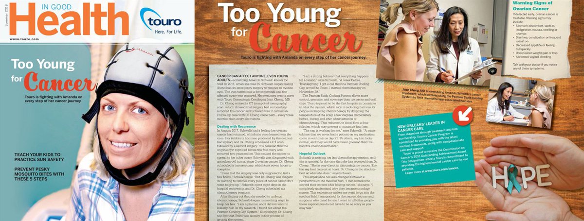 scalpcooling's tweet image. Read how @TouroInfirmary and #Paxman helped Amanda gain a #DegreeOfControl by saving her hair during #chemo for #OvarianCancer #ChangingTheFaceOfCancer ow.ly/rBnZ30kI9MV