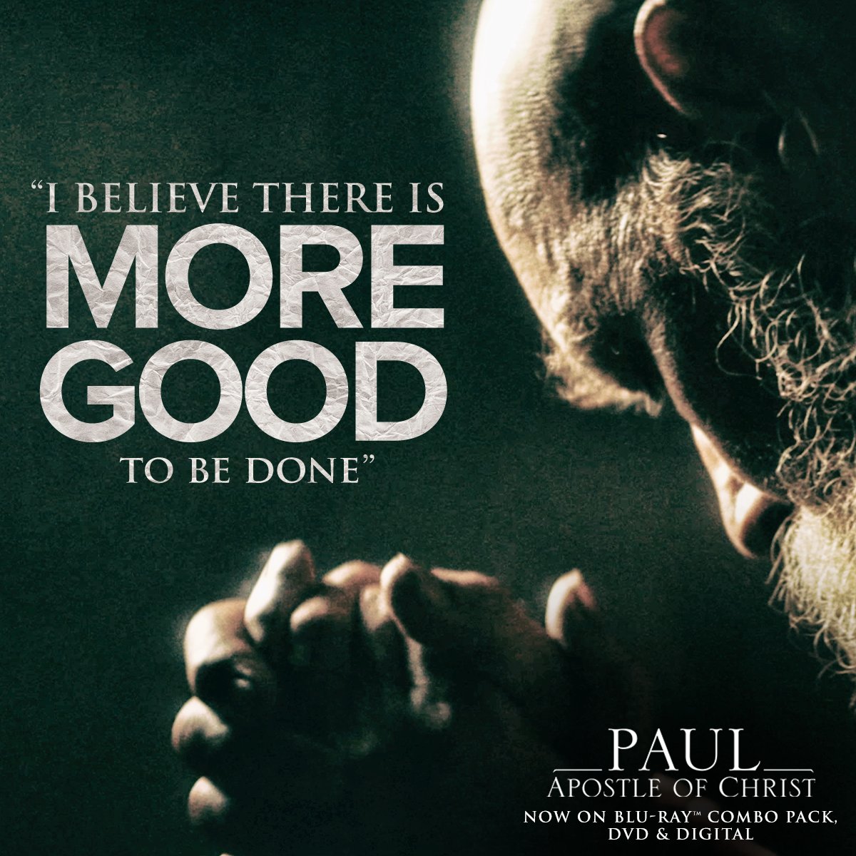 "I believe there is more good to be done". Experience Paul, Apostle of Christ on TODAY! Now available at <a href="/walmart/">Walmart</a>.
