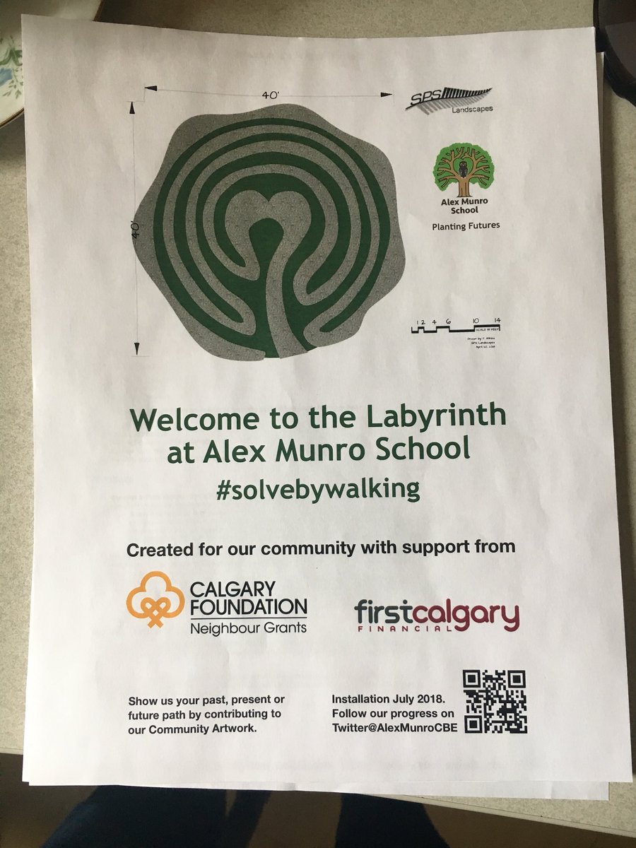 AlexMunroCBE's tweet photo. Labyrinth installation coming to Alex Munro School July 2018. #solvebywalking @AlexMunroCBE @CalgFoundation @FirstCalgary https://t.co/Q5SnI268UW