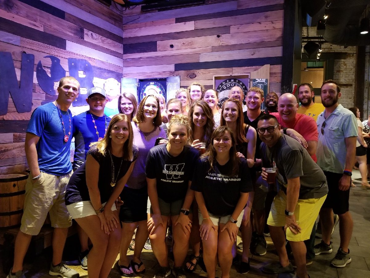IchabodAT's tweet photo. Annual @nata1950 conference @WashburnUniv Athletic Training Alumni, students, and friends get together. Love this group! ! #GoBods #OnceABodAlwaysABod https://t.co/rdR7nFt0um