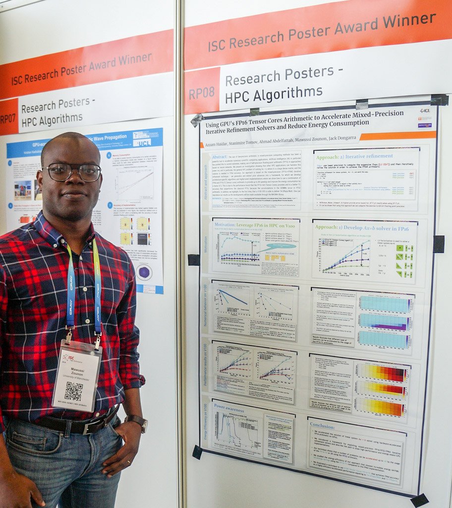 Research Poster award for Mawussi Zounon of @ManUniMaths and #NLAFET team at #ISC2018 ow.ly/lToP30kIcjx
