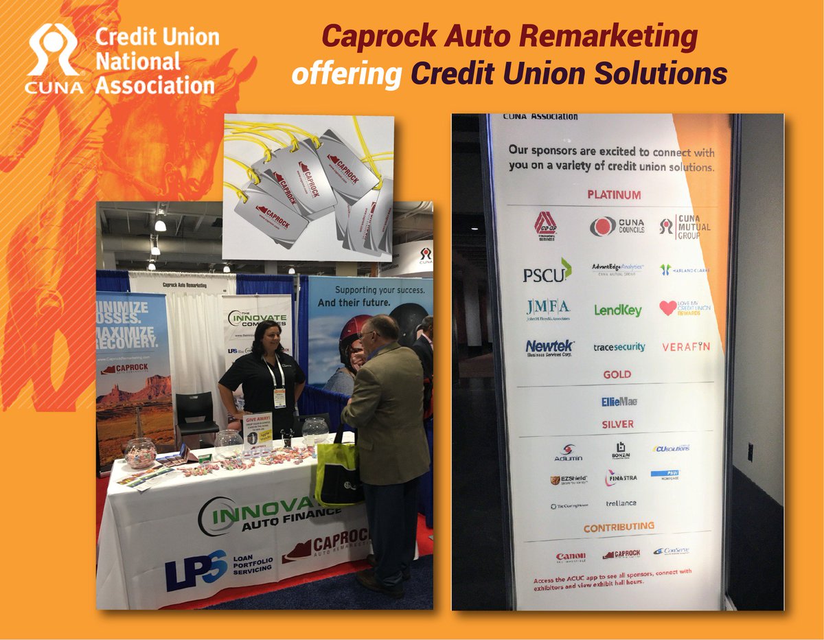 CAPROCK_Auto's tweet photo. We are excited to be sponsors at this years America's Credit Union Conference #CUNAACUC #CUNA Visit us at booth #408 
#Giveaway Drop your business card in the bowl to win an Apple Watch! #CaprockAutoRemarketing #CreditUnionSolutions #AutoRemarketing #CreditUnions https://t.co/vnakE7vUnb