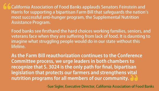 CAFoodBanks's tweet image. We applaud California Senators @SenFeinstein and @SenKamalaHarris for supporting a bipartisan #FarmBill that safeguards the nation’s most successful anti-hunger program, the Supplemental Nutrition Assistance Program (SNAP). Full statement: cafoodbanks.org/blog/californi… #SNAPmatters