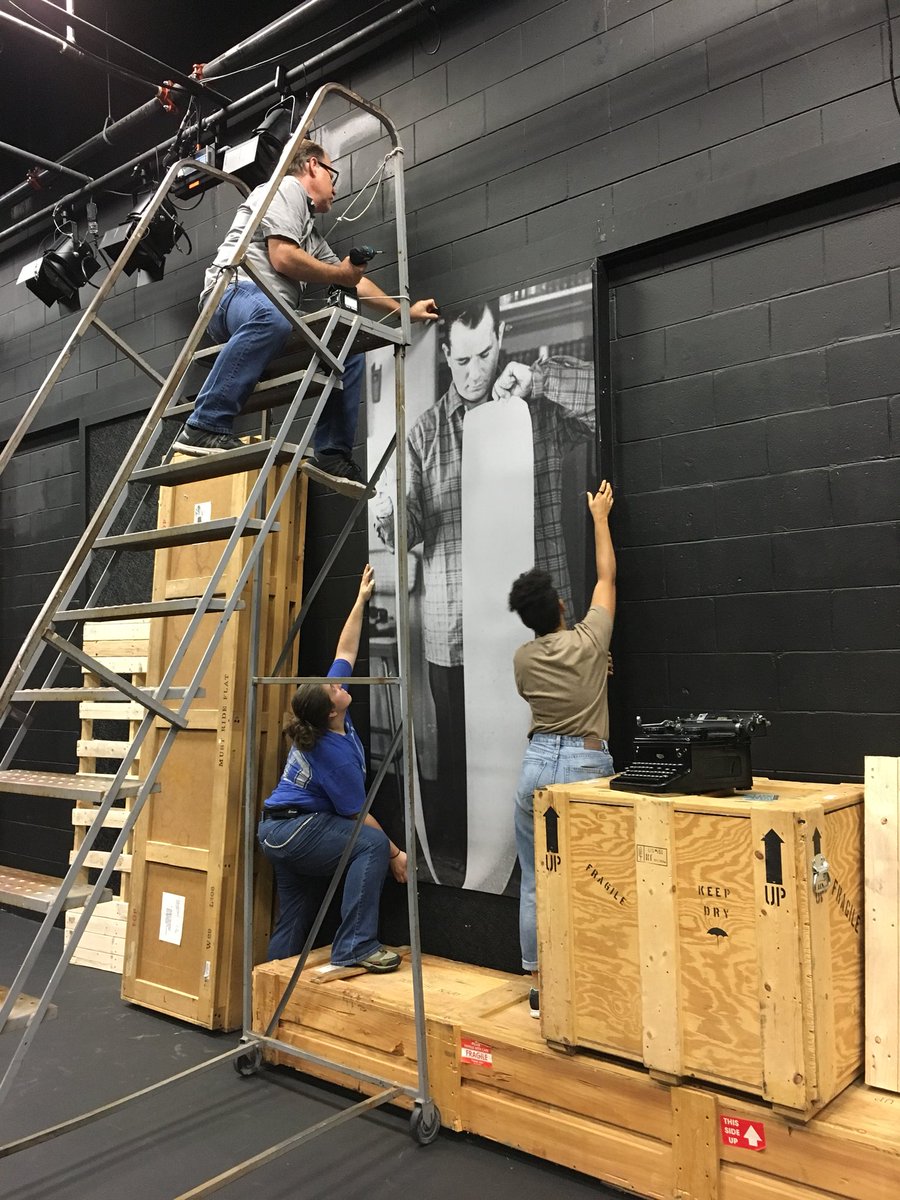 FSWCollege's tweet image. Faculty and students are working together this week to prepare “Jack Kerouac &amp;amp; Ed Ruscha: On the Road” opening Friday night at 6 pm in the Bob Rauschenberg Gallery at FSW with a public reception and musical performances featuring Kerouac collaborator David Amram.  #ArtsFSW