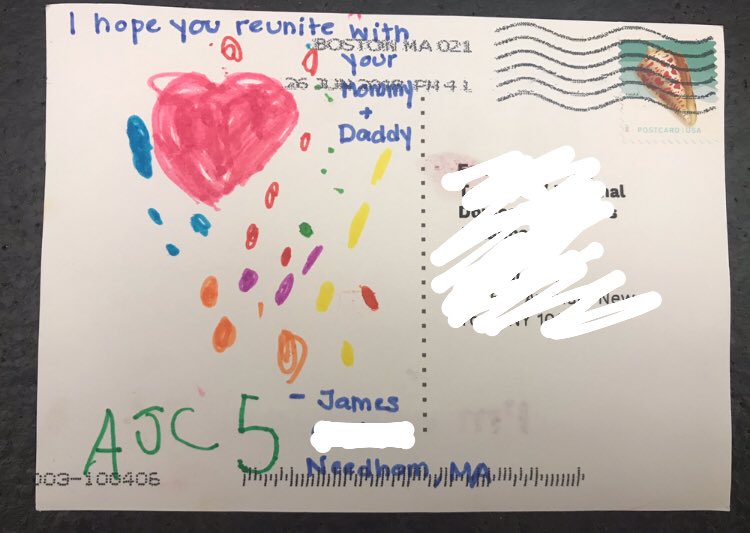 Stand_for_Kids's tweet photo. Part of the #StandForKids mission is writing postcards to children separated from parents at the border. We’re collecting them for distribution. 

They’re both beautiful and heartbreaking. #KeepFamilesTogether https://t.co/p6OjYHpf0z