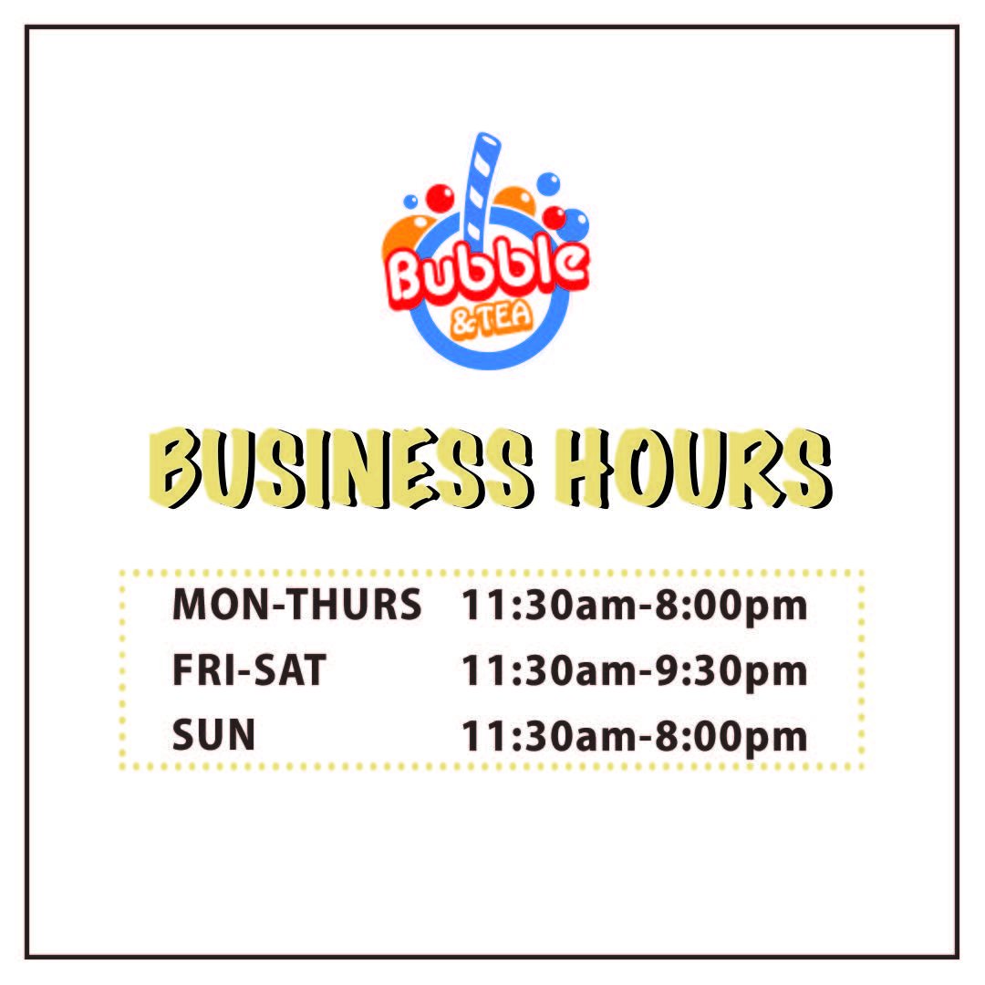 bubble_and_tea's tweet photo. Our new business hours start from July 2018! 
.
.
.
.
.
#bubbleandtea #yummy #happy #sweet #letsdrinkbnt #smoothie #avocado #mango #strawberry #watermelon #like4like #foodie #food #arcadia https://t.co/Ja40NH8gyk
