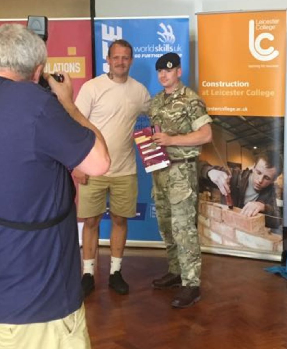 He's only gone and won the #WorldSkills Advanced Bricklaying Regional Heat! Well done LCpl Cowley! #SapperSmart #YoERE @1RSMERegt @CorpsSM @Proud_Sappers