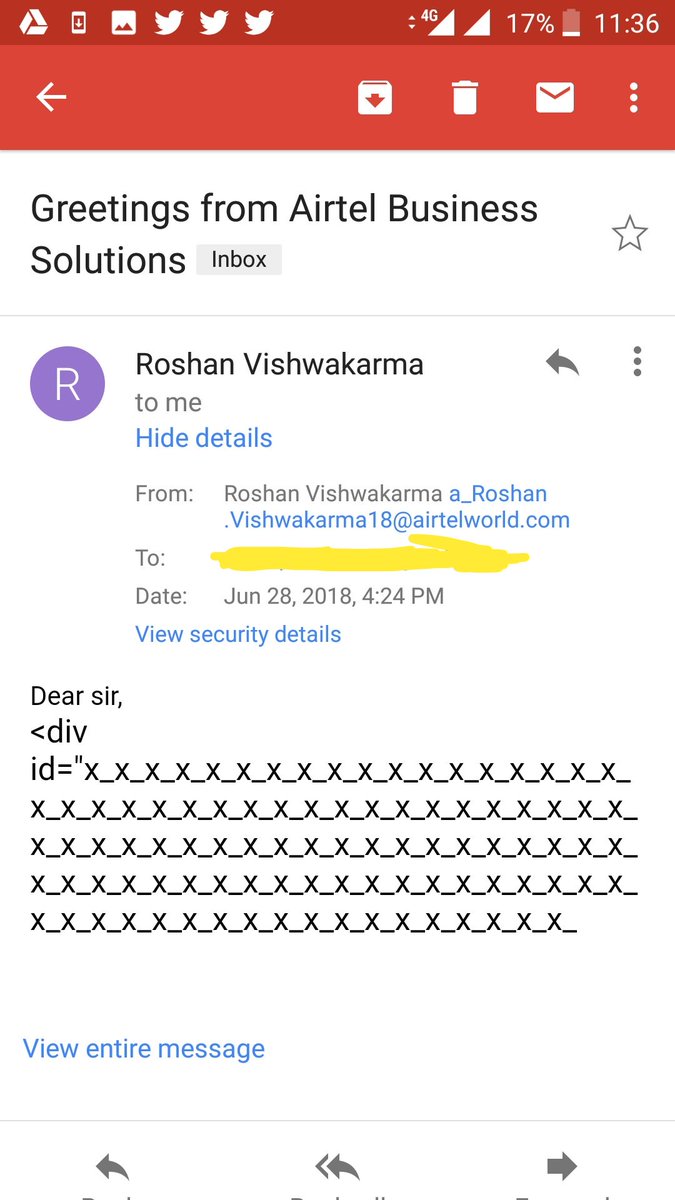 nikkitiniii's tweet photo. Hey @airtelindia, maybe you should  stop spamming me and other users. https://t.co/j0bwZM40vg