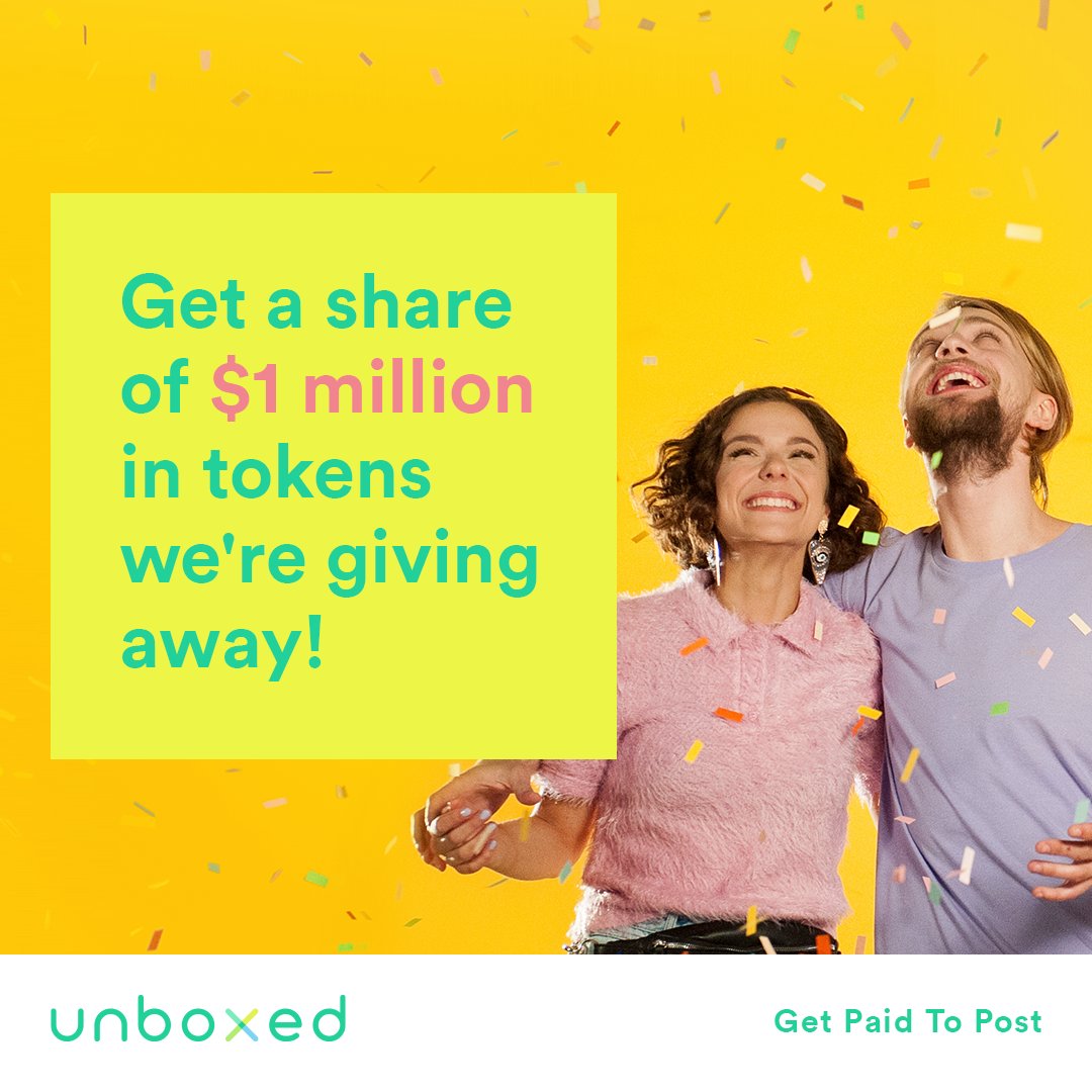 nasrnusair's tweet photo. Unboxed network pays you to post on social media and is giving away $1 million worth of Unboxed tokens. Join the airdrop campaign at https://t.co/rWkkOwV9ET https://t.co/oEYgXt7u1X