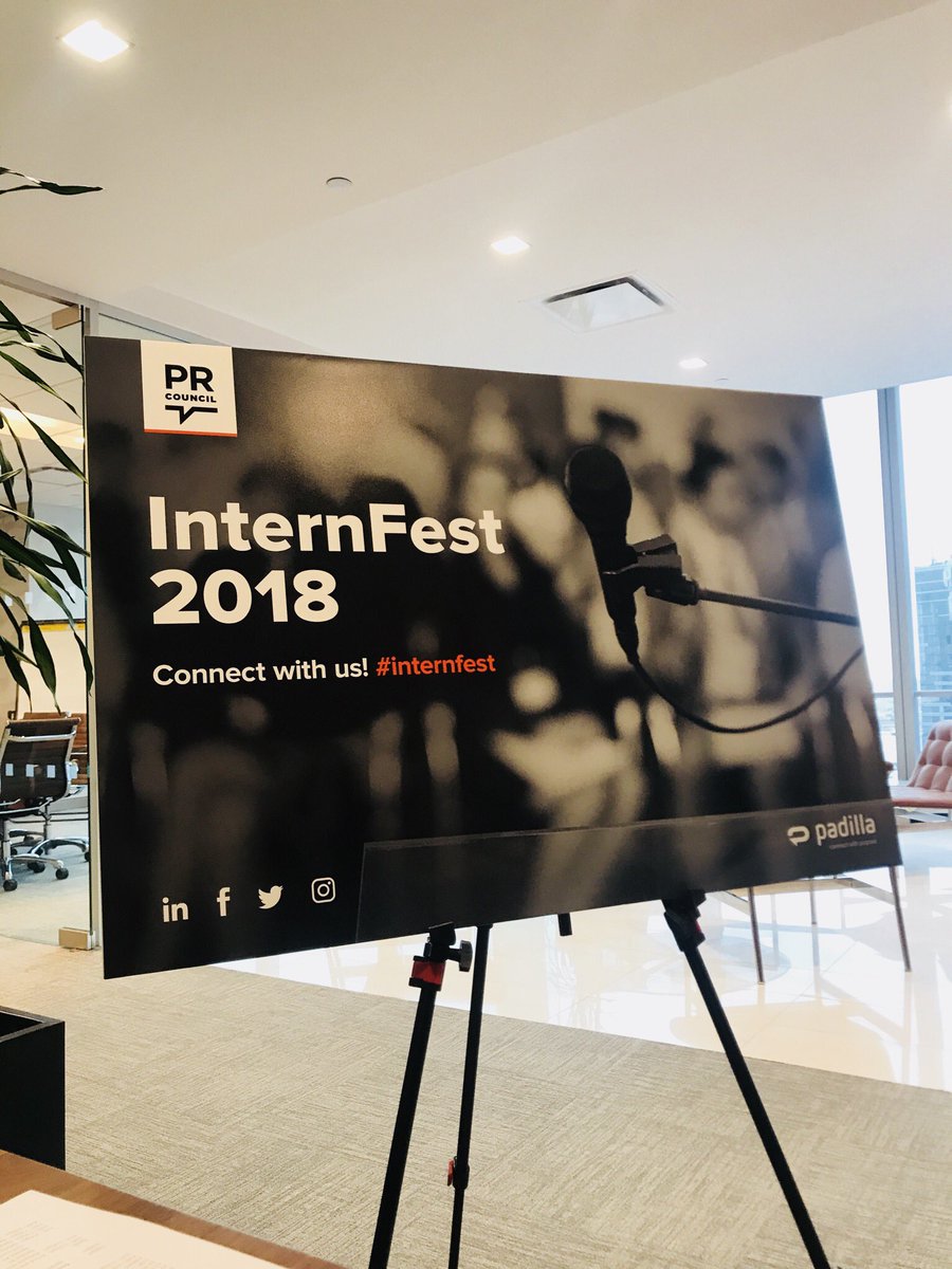 PRCouncil's tweet photo. Thank you to everyone who came out to #InternFest last night! Special thank you to @Padilla_Comm for hosting and to all of our speakers for helping to empower the next generation of communications professionals. https://t.co/ec0Vizbxs2
