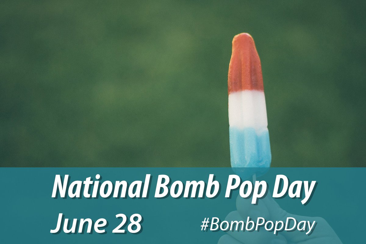 WomensCalendar's tweet image. What's red, white and blue, sticky when it gets hot and for many is considered the quintessential summertime treat-on-a-stick?

Need a hint? How about the fact that it's National #BombPopDay!?!?

Get your slurp on &amp;amp; beat the heat with this cool summer treat!

#NationalBombPopDay