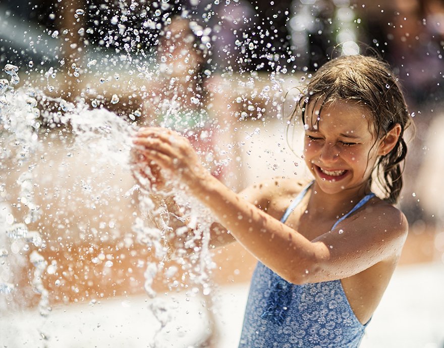 cityofguelph's tweet photo. It's getting hot out there! Splash pads and wading pools are open! Hours and locations: https://t.co/G5MYAfjSmU #recandparksmonth #Guelph https://t.co/YMAYhqxNGg