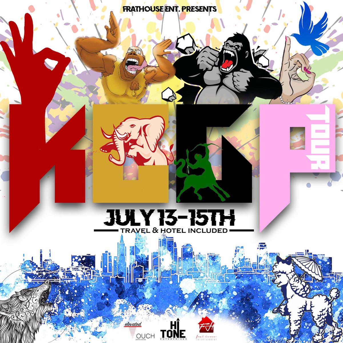 KCGreekPicnic's tweet photo. Ayeeee it's lit!! @escomoecity 🔥🔥🔥KCGP is THE move and Frathouse ENT. is the plug with hotel deals and travel hit up @ClassKlown__ JULY 12th-15th!! @KcGreekPicnic #KCGP 🏃🏽 We Run The Midwest 💨 #GreekKingdom 🐒🐸🐇🐶🐘🐺🕊🐩🐎 #KCGP18 #GreekKingdom https://t.co/AtRuBJQuKq