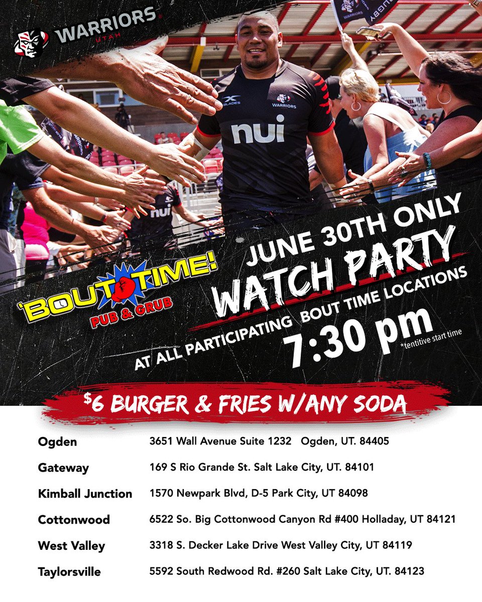 utwarriorsrugby's tweet photo. Who will be joining us!?  Tag someone who owes you a drink or a burger. 😉 #StandStrongStandAsOne https://t.co/woD2e7NbtK