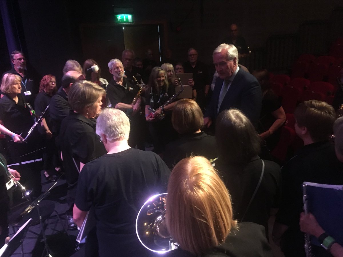 kenwhelan's tweet image. Members of Ottawa New Horizons Band meeting @canadaireland ambassador Kevin Vickers before the joint concert with @SoundsEnsemble  at @civictheatre