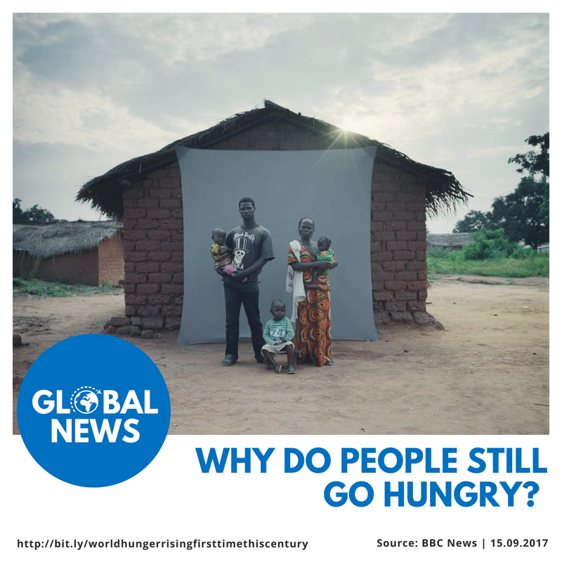 _theglobaltalk's tweet photo. According to the source, "the number of hungry people in the world has increased for the first time since the turn of the century, sparking concern that conflict and climate change could be reversing years of progress."
The link is https://t.co/6KgngIA7cI!
#GlobalTalk #GlobalNews https://t.co/MBCr0GCtQA