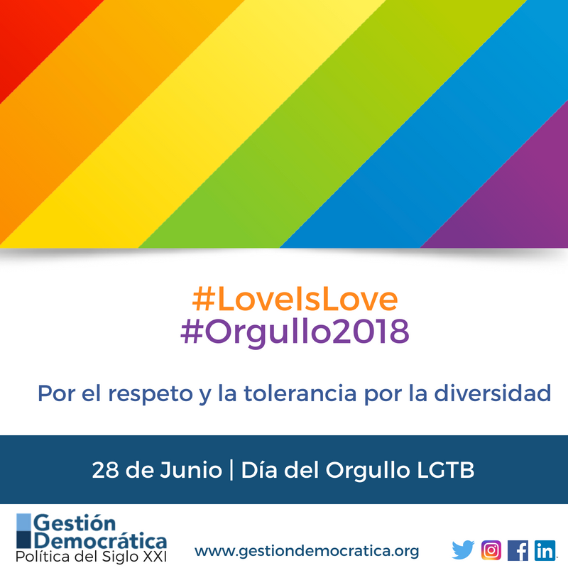 GDemocraticaESP's tweet photo. 👨‍❤️‍👨👩‍❤️‍👩Por la diversidad, el respeto y la equidad 👨‍❤️‍👨👩‍❤️‍👩

#LoveIsLove
#Pride2018
#Orgullo2018 https://t.co/zbgYJ4OODV