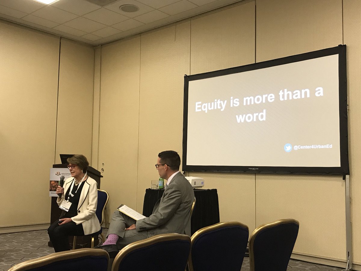 AnnaKids1st's tweet image. @edcommission @Center4UrbanEd Director speaks about equity. “It’s a popular word nowadays but what about the actions”. Discussing white fragility. #difficultdialogues #ECSNF18
